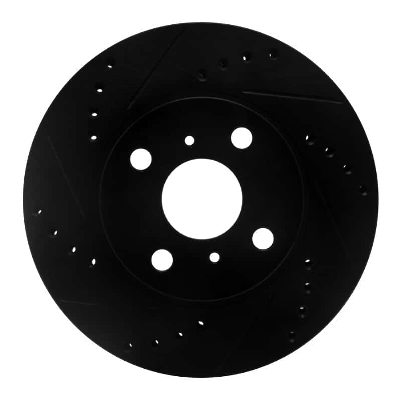 R1 Concepts — R1 00-05 Toyota Echo Front Left Drilled & Slotted Black Brake Rotor
R1 Brake Rotor Drill - view 1