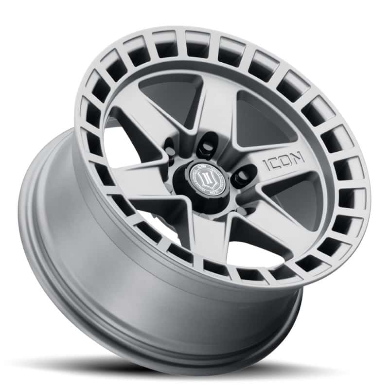 ICON — ICON Raider 17x8.5 6x135 6mm Offset 5in BS Titanium Wheel
RAIDER WHEEL - view 3
