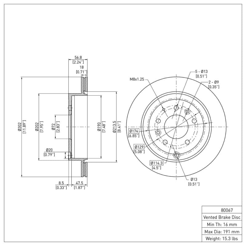 DFC — DFC 07-12 Ford Edge Rear GeoSPEC Coated Rotor
DFC Brake Rotor - view 6
