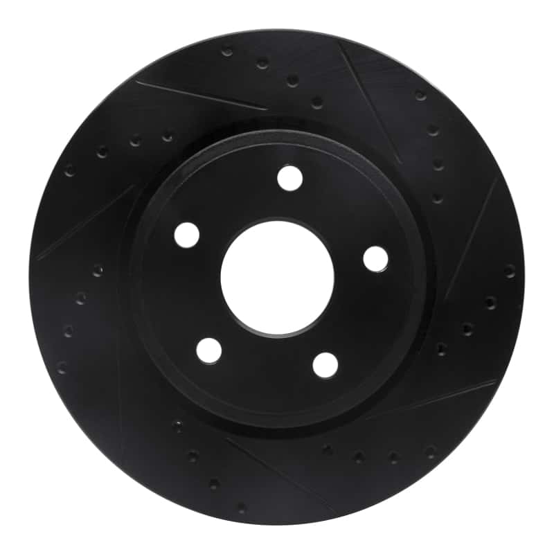 R1 Concepts — R1 05-10 Jeep Commander Front Right Drilled & Slotted Black Brake Rotor
R1 Brake Rotor Drill - view 1