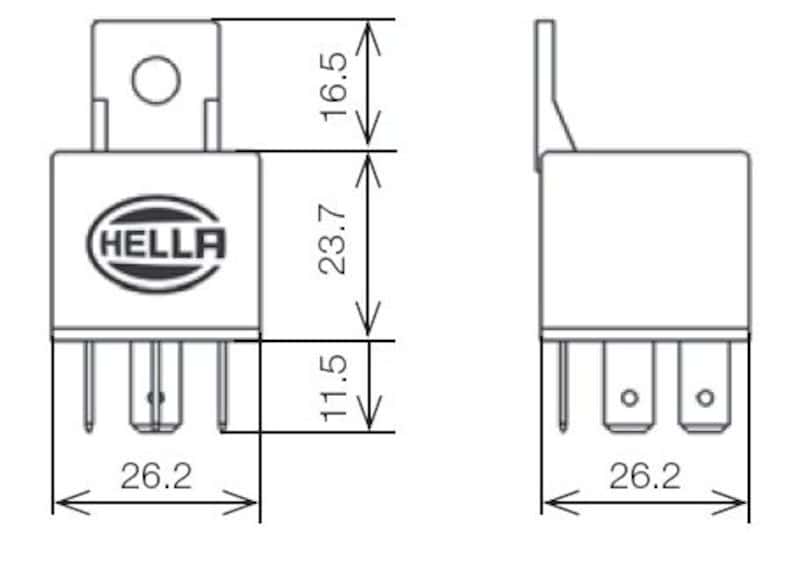 Hella — Hella Relay Mini Iso 5 Pole 24V Spdt Bkt - view 3