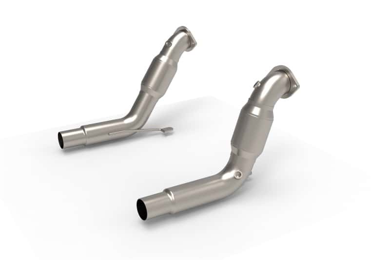 Kooks Headers — Kooks 20-24 Ford Exployer ST/Aviator 3in x 2-1/2in Stainless Steel GREEN Catted Downpipes
Catted Downpipes - view 2
