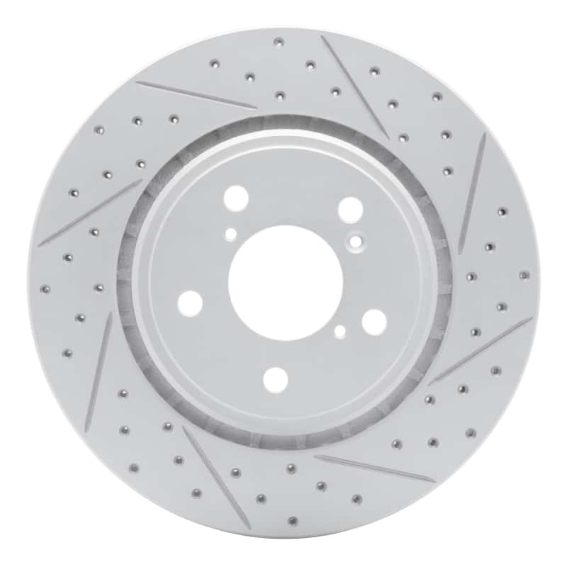 R1 Concepts — R1 15-26 Acura Mdx Front Right Drilled & Slotted Geo-Carbon Rotor - view 1