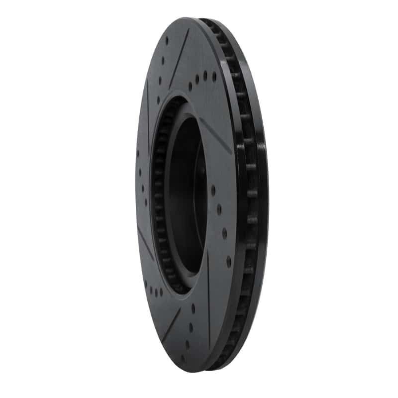 R1 Concepts — R1 16-25 Fiat 124 Spider Front Right Drilled & Slotted Black Brake Rotor
R1 Brake Rotor Drill - view 4
