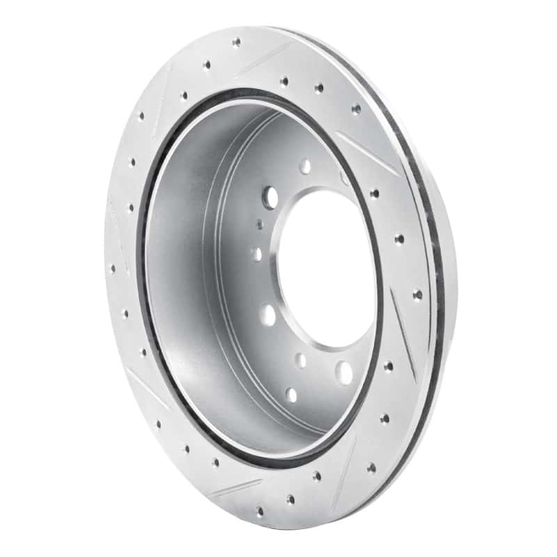 R1 Concepts — R1 17-21 Toyota Land Cruiser Rear Right Drilled & Slotted Silver Brake Rotor
R1 Brake Rotor Drill - view 4
