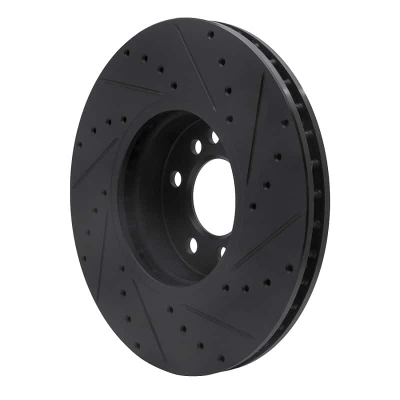 R1 Concepts — R1 00-06 BMW X5 Front Left Drilled & Slotted Black Brake Rotor
R1 Brake Rotor Drill - view 4