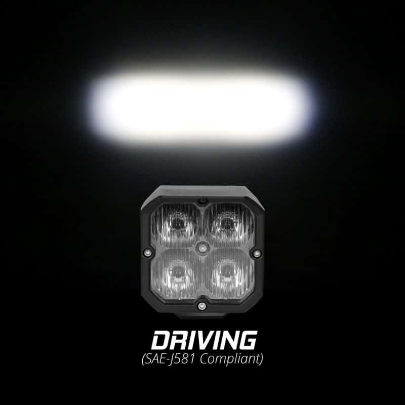 XKGLOW — XK Glow Flush Mount XKchrome 20w LED Cube Light w/ RGB Accent Light Kit w/ Cntrlr- Driving Beam 2pc - view 4