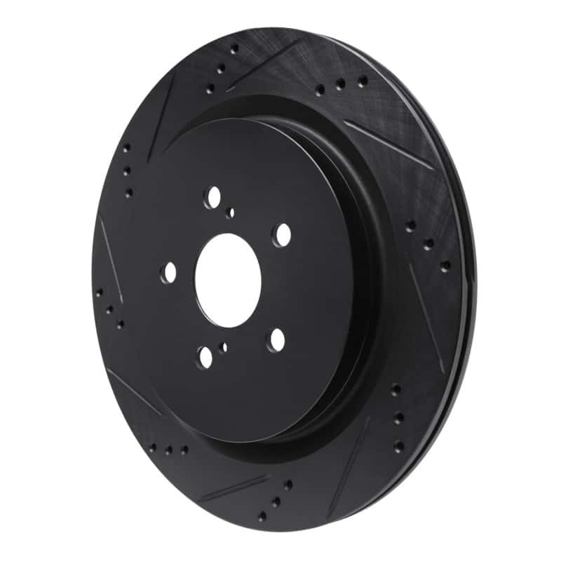 R1 Concepts — R1 16-22 Lexus RX350 Rear Left Drilled & Slotted Black Brake Rotor
R1 Brake Rotor Drill - view 2