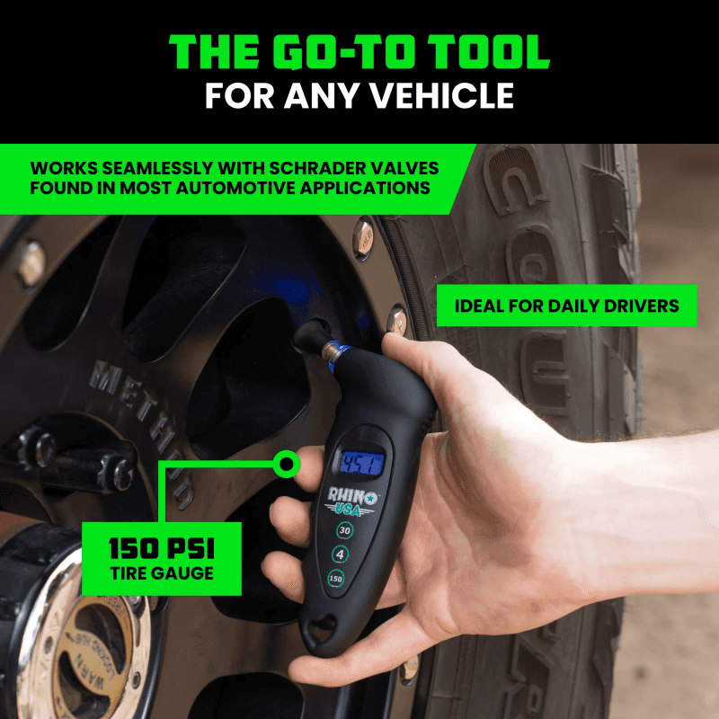 Rhino USA — Rhino USA Digital Tire Pressure Gauge 150 Psi (Black)
Tire Gauge - view 2