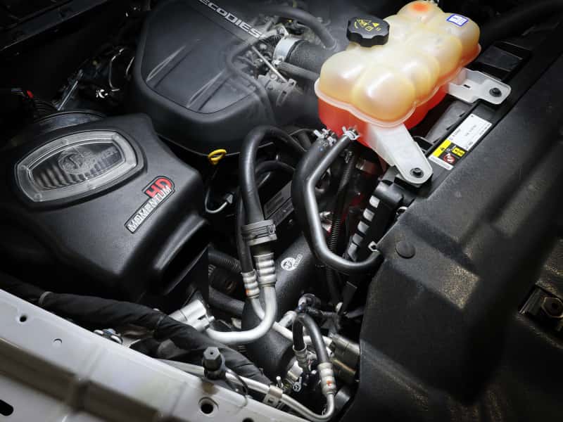 aFe — aFe 16-19 RAM 1500 V6 3.0L (TD) BladeRunner 3in Aluminum Hot & Cold Charge Pipe Kit - Black
Charge Pipe Kit - view 8