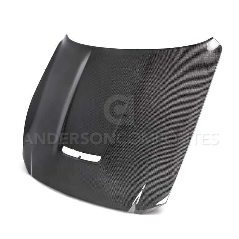 Anderson Composites — Anderson Composites 2015-2017 Ford Mustang Shelby GT350 Double Sided Carbon Fiber Hood - view 2