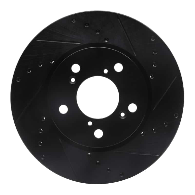 R1 Concepts — R1 05-10 Honda Odyssey Front Right Drilled & Slotted Black Brake Rotor
R1 Brake Rotor Drill - view 1