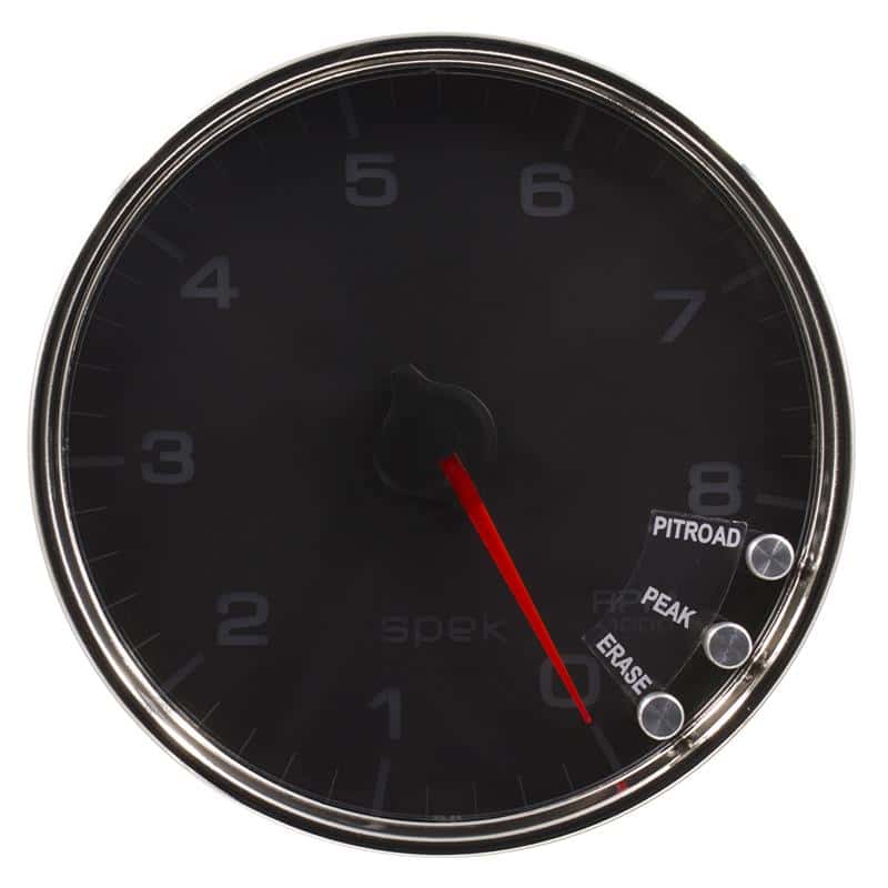AutoMeter — Autometer Spek-Pro Gauge Tachometer 5in 8K Rpm W/Shift Light & Peak Mem Black/Chrome
GA 5" 8KRPM BCC SPEK - view 1