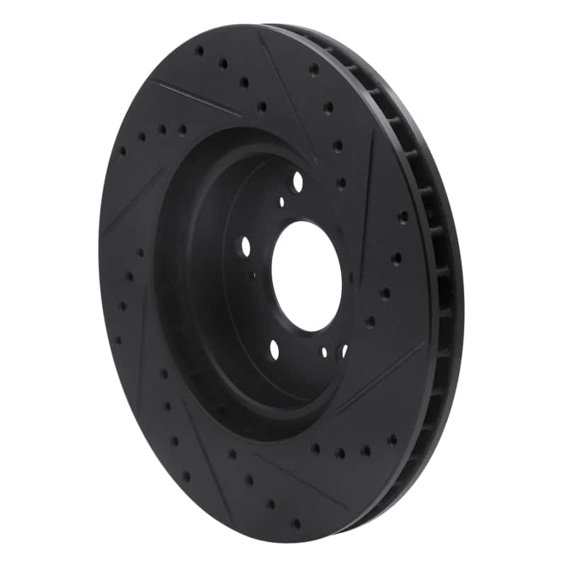 R1 Concepts — R1 05-12 Acura RL Front Left Drilled & Slotted Black Brake Rotor
R1 Brake Rotor Drill - view 4