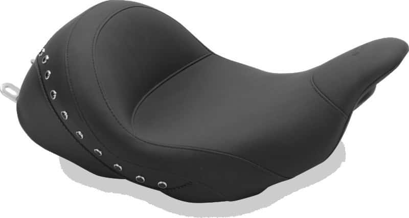Mustang Motorcycle — Mustang 08-21 Harley Electra Glide Std,Rd Glide,Rd King,Str Glide Lowdown Solo Seat w/Studs - Black - view 2