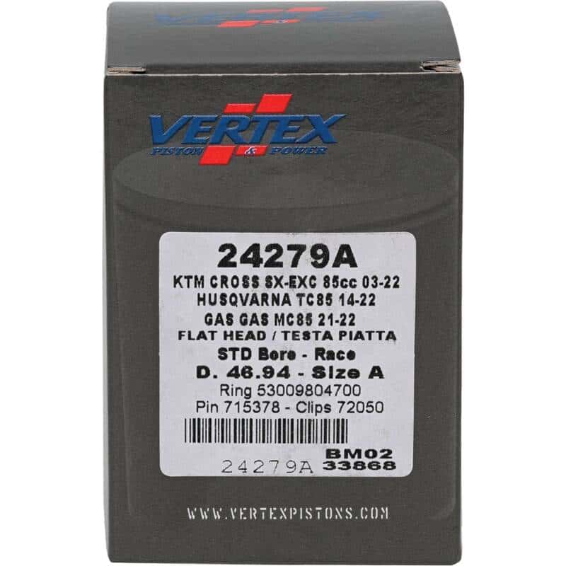 Vertex Pistons — Vertex Piston 09-24 KTM 85 SX 85cc Cast Race Piston Kit - view 4
