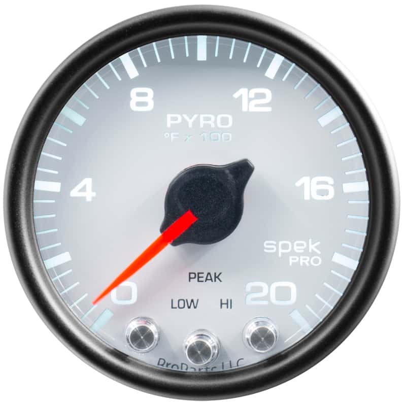 AutoMeter — Autometer Spek-Pro Gauge Pyro. (Egt) 2 1/16in 2000f Stepper Motor W/Peak & Warn Wht/Blk
GA 2" EGT WCB SPEK - view 7