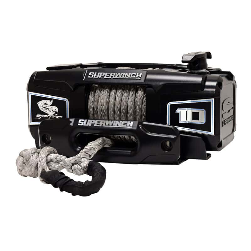 Superwinch — Superwinch 10000 LBS 12V DC 3/8in x 54ft Synthetic Rope Scorpion 10000SR Winch - Black Powdercoat
Winch - view 11