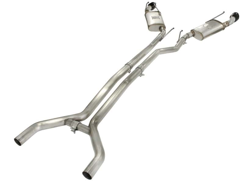 aFe — aFe MACHForce XP Exhaust 2.5in Stainless Steel CB/10-13 Chevy Camaro V6-3.6L (td) (gloss blk tip)
Cat-Back Exhaust - view 3