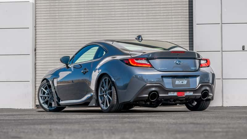 Borla — Borla 22-23 Subaru BRZ/Toyota GR86 2.4L RWD AT/MT ATAK Catback Exhaust - Black Chrome Tips
Cat-Back System - view 3