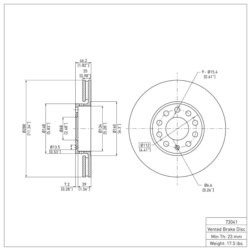 DFC — DFC 92-8 Audi A4 (USA/Canada) Front GeoSPEC Coated Rotor
DFC Brake Rotor - view 6