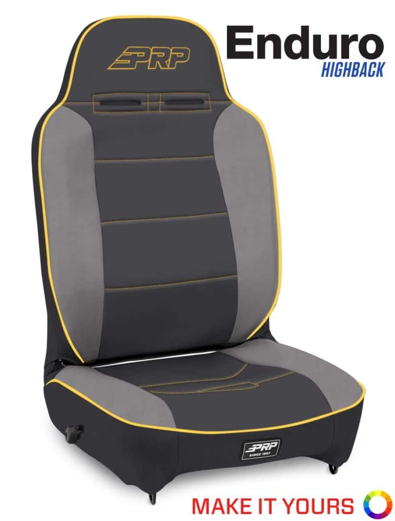 PRP Seats — PRP Enduro High Back Reclining Suspension Seat - (Passenger Side) - view 1