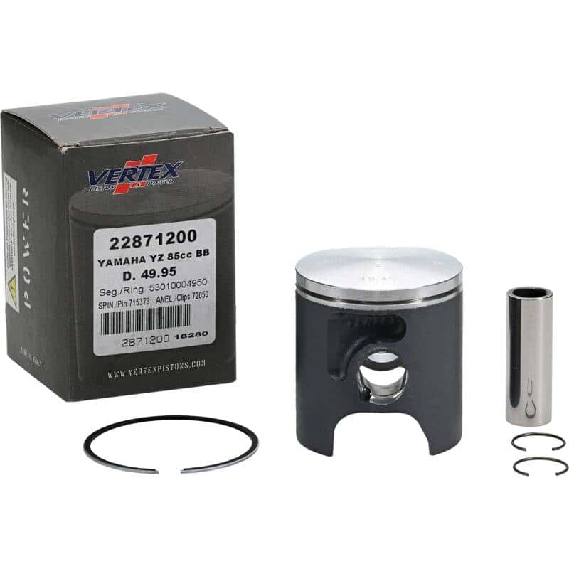Vertex Pistons — Vertex Piston 02-18 Yamaha YZ 85 85cc +2mm Cast Big Bore Piston Kit 92cc. - view 2