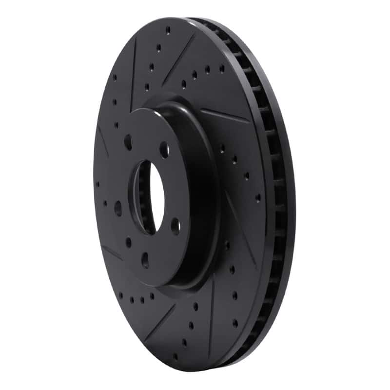 R1 Concepts — R1 13-20 Ford Special SERVICE POLICE Sedan Front Left Drilled & Slotted Black Brake Rotor
R1 Brake Rotor Drill - view 2
