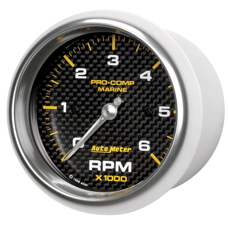 AutoMeter — Autometer Marine Carbon Fiber Ultra-Lite Gauge 3-3/8in Tachometer 6K RPM
3.4" TACH 6KRPM MCF - view 5