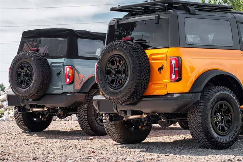 CORSA Performance — Corsa 21-25 Ford Bronco 2.7L 2-Door 2.75in Cat-Back Dual Rear Exhaust w/ 4in Straight-Cut Black Tips
Exhaust - view 5