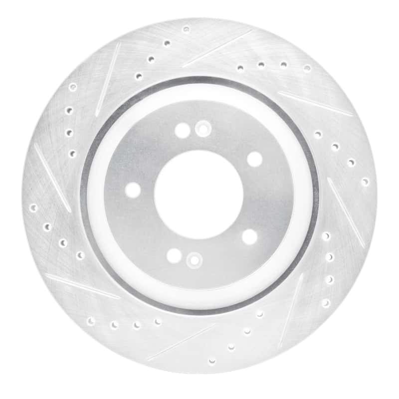 R1 Concepts — R1 2019-2025 Hyundai Elantra N Rear Left Drilled & Slotted Silver Brake Rotor
R1 Brake Rotor Drill - view 1