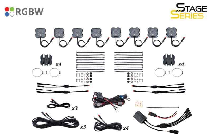 Diode Dynamics — Diode Dynamics Stage Series SXS Rock Light Installer Kit - White Diffused M8 (8-pack) - view 13