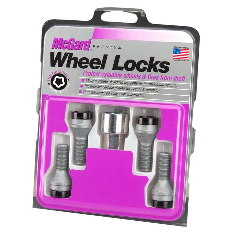McGard — McGard Wheel Lock Bolt Set - 4pk. (Cone Seat) M12X1.25 / 17mm Hex / 22.0mm Shank Length - Black - view 6