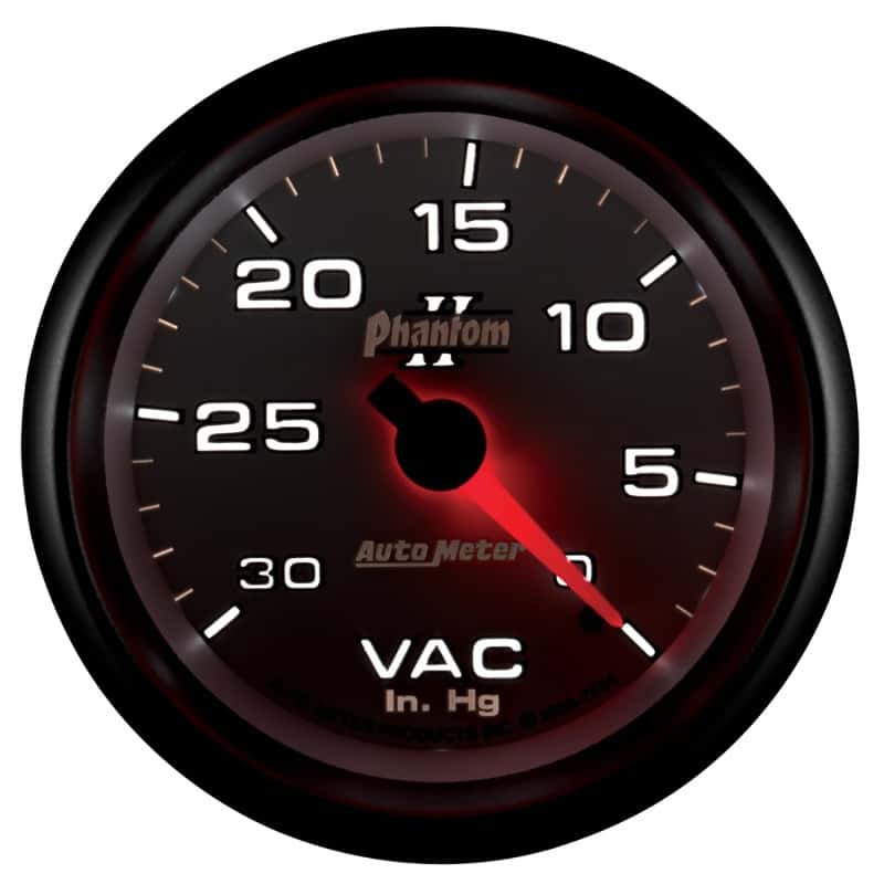 AutoMeter — AutoMeter Gauge Vacuum 2-5/8in. 30Inhg Mechanical Phantom II
2-5/8" VACUUM, 30 IN - view 9