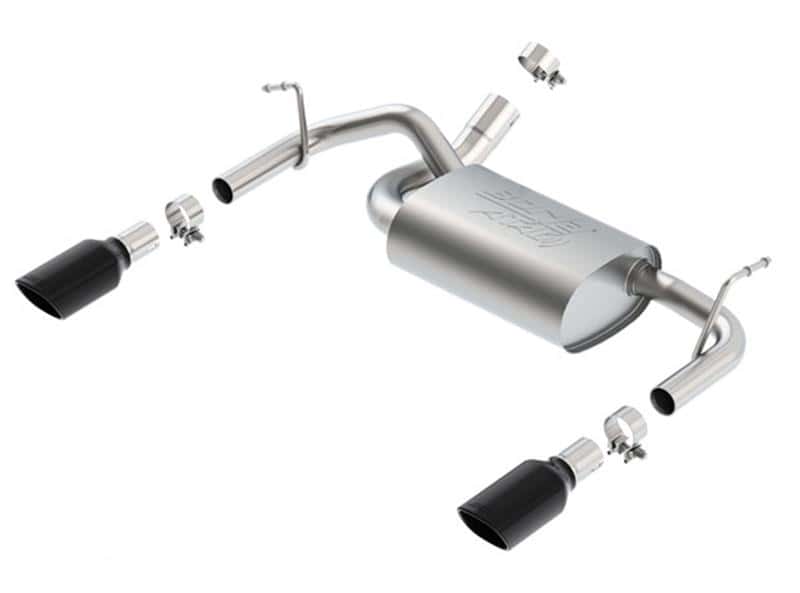 Borla — Borla 12-14 Jeep Wrangler JK 2/4Dr Rr Section ATAK Single Square Rlld Angle-Cut Black Chrome Exhaust
Axle-Back System
ExhstSysKt - view 1