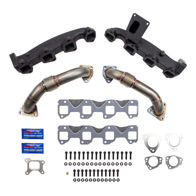 Wehrli — Wehrli 17-24 Chevrolet Duramax Billet Exhaust Manifold & Stainless Up Pipe Kit w/ Gaskets & Hardware
Exh Manifold 17-25 - view 1