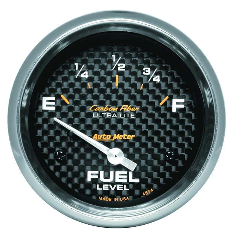 AutoMeter — Autometer AP 65+ GM 2-5/8in Fuel Level Carbon Fiber Electric Gauge Pod
GA 2.6" FUEL 0-90 CF - view 1
