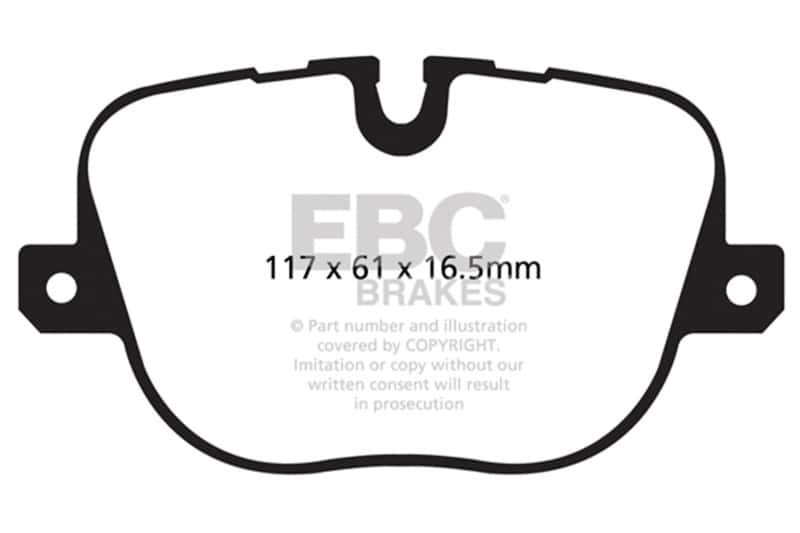 EBC — EBC 10-12 Land Rover Range Rover 5.0 Supercharged Greenstuff Rear Brake Pads
Disc Brake Pad - view 1