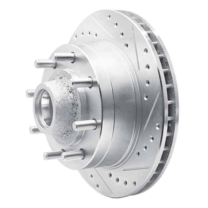 R1 Concepts — R1 92-94 Ford E-250 Econoline Front Right Drilled & Slotted Silver Brake Rotor
R1 Brake Rotor Drill - view 2
