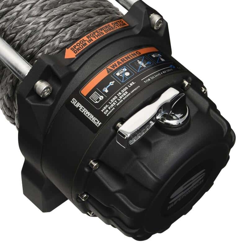 Superwinch — Superwinch 15000 LBS 12V DC 15/32in x 78ft Synthetic Rope Tiger Shark 15000SR Winch - view 18