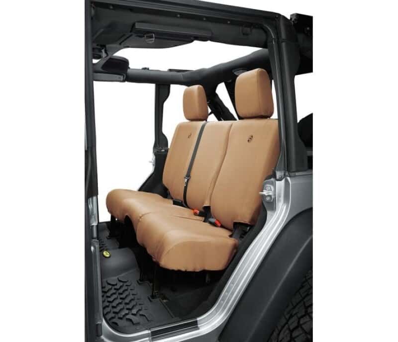 Bestop — Bestop 13-18 Jeep Wrangler JK 4-Door Rear Seat Covers (Tan) - view 1