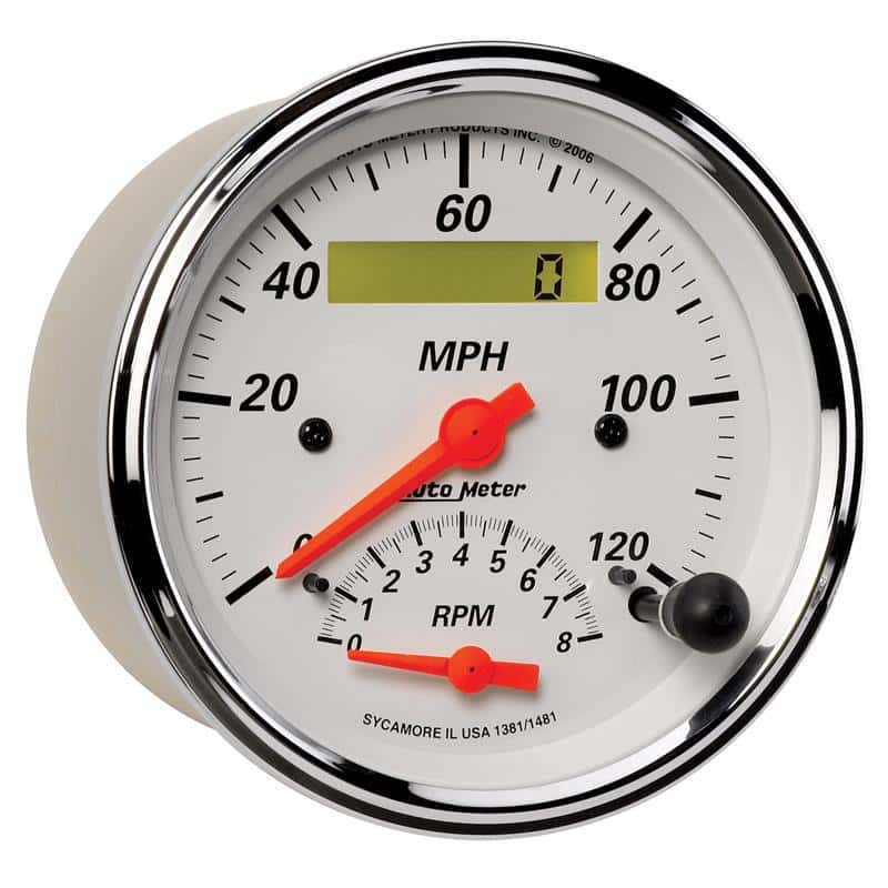 AutoMeter — AutoMeter Gauge Tach/Speedo 3-3/8in. 120MPH & 8K RPM Elec. Program. Arctic White
GA 3.4" RPM/SPD AW - view 3