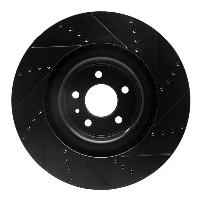 R1 Concepts — R1 13-14 Ford Mustang Front Left Drilled & Slotted Black Brake Rotor
R1 Brake Rotor Drill - view 5