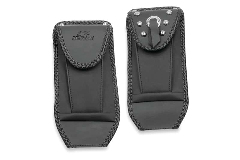 Mustang Motorcycle — Mustang 00-17 Harley Softail with Square Dash Tank Bib w/Studs- Black - view 1