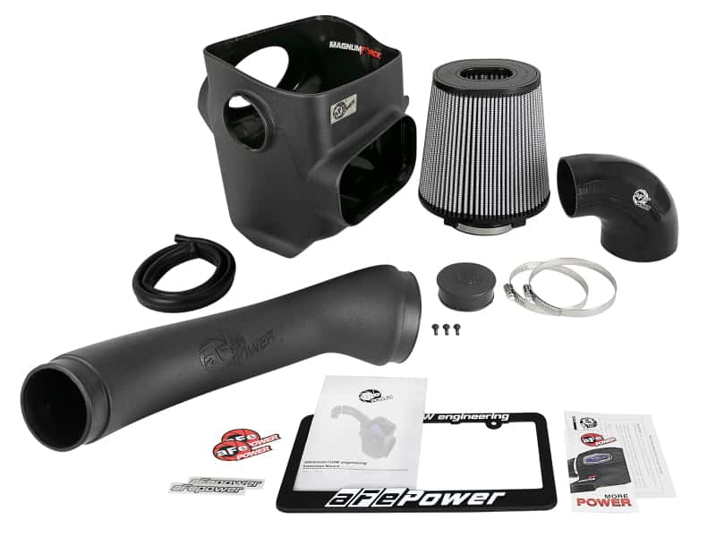 aFe — aFe Magnum FORCE Stage-2 Cold Air Intake System w/ Pro DRY S Media 16-19 Nissan Titan XD V8-5.0L(td)
Magnum FORCE Intake - view 6