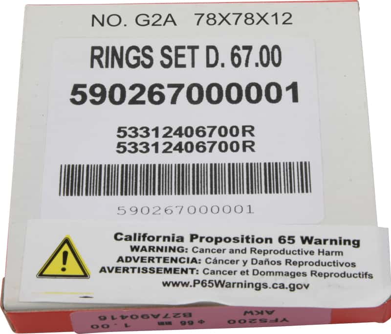 Vertex Pistons — Vertex Pistons 88-06 YFS 200 Blaster Piston Ring - 1.00mm - view 5