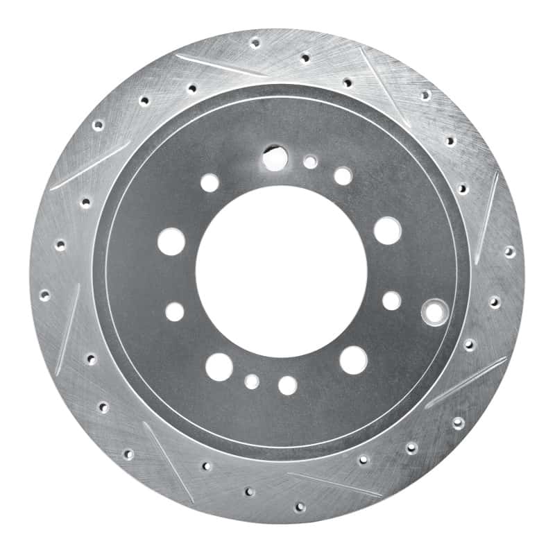 R1 Concepts — R1 17-21 Toyota Land Cruiser Rear Right Drilled & Slotted Silver Brake Rotor
R1 Brake Rotor Drill - view 1