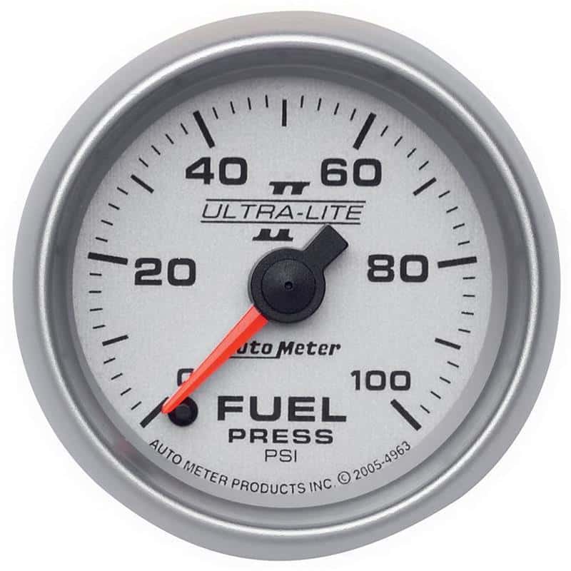 AutoMeter — Autometer Ultra-Lite II 52mm 0-100 PSI Full Sweep Electronic Fuel Pressure Gauge
2-1/16" FUEL PRESS, - view 2