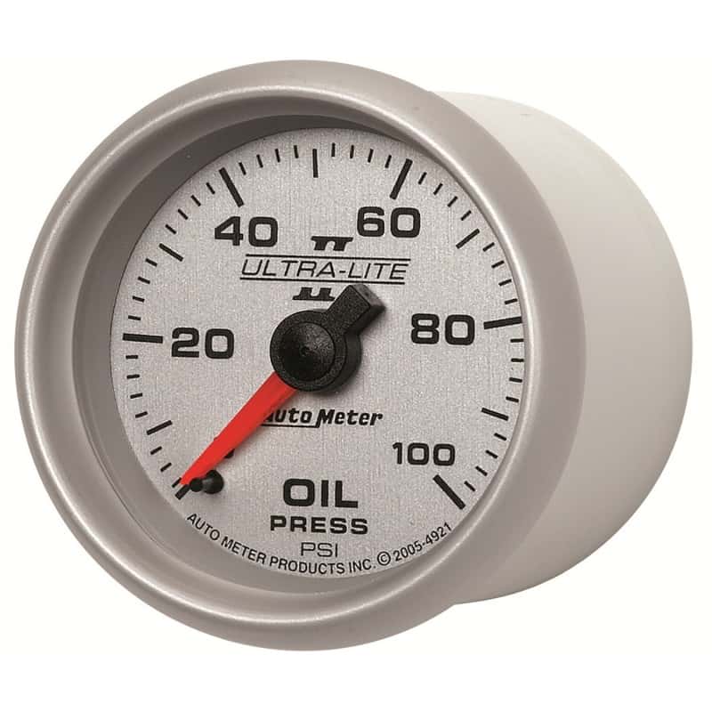 AutoMeter — Autometer Ultra-Lite II 52mm 0-100 PSI Mechanical Oil Pressure Gauge
2-1/16" OIL PRESS, 0 - view 7