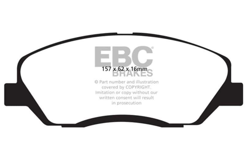 EBC — EBC 06-09 Hyundai Entourage 3.8 Ultimax2 Front Brake Pads
Disc Brake Pad - view 1